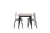 Imagine Tempe Dining Table - Black / Walnut MDF +Estes Dining Chair - Black / Light Grey PP _4