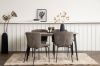 Imagine Masa de dining Tempe - Negru / Nuc MDF + Scaun de dining Modesto - Bej / Bej Boucle _4