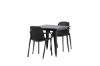 Imagine Masă de dining Tempe - Negru / MDF Negru + Scaun de dining Baltimore - Negru / Plastic Negru _2