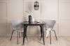 Imagine Tempe Dining Table - Black / Black MDF +Estes Dining Chair - Black / Light Grey PP _2