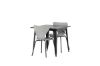 Imagine Tempe Dining Table - Black / Black MDF +Estes Dining Chair - Black / Light Grey PP _2