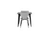 Imagine Tempe Dining Table - Black / Black MDF +Estes Dining Chair - Black / Light Grey PP _2