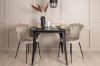 Imagine Masa de dining Tempe - Negru / MDF Negru + Scaun Limhamn Light - Negru / Bej Velvet _2