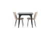 Imagine Masa de dining Tempe - Negru / MDF Negru + Scaun Limhamn Light - Negru / Bej Velvet _2