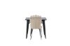 Imagine Masa de dining Tempe - Negru / MDF Negru + Scaun Limhamn Light - Negru / Bej Velvet _2