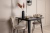 Imagine Masa de dining Tempe - Negru / MDF Negru + Scaun Limhamn Light - Negru / Bej Velvet _2