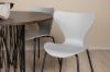 Imagine Stone round Dining Table - Black / Mocca Veneer +Estes Dining Chair - Black / Light Grey PP _4