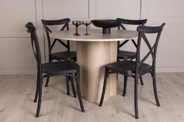 Imagine OliviaDiningTable-WhiteWashVeneer+CrosettDiningChair-MatteBlack/MatteBlackPlastic_4