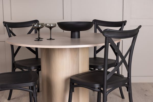 Imagine OliviaDiningTable-WhiteWashVeneer+CrosettDiningChair-MatteBlack/MatteBlackPlastic_4