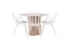 Imagine Masa de dining Olivia-White Wash Veneer + Scaun de dining Dyrön-White Polypropylene_4