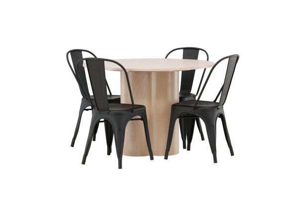 Imagine OliviaDiningTable-WhiteWashVeneer+TempeDiningChair-Matteblack/Metal_4