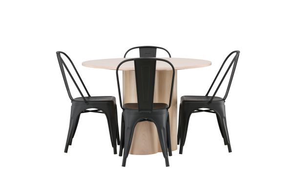 Imagine OliviaDiningTable-WhiteWashVeneer+TempeDiningChair-Matteblack/Metal_4