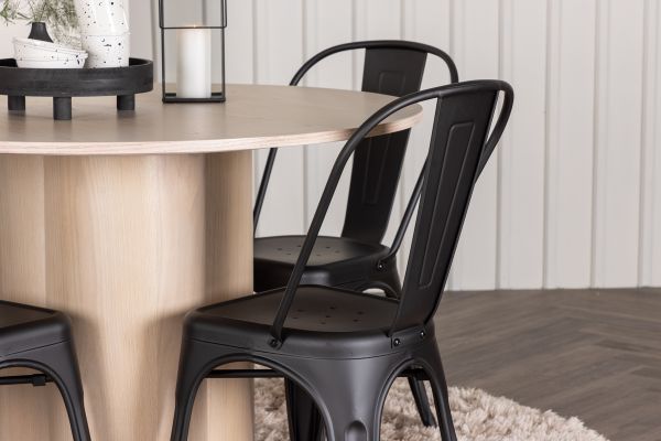 Imagine OliviaDiningTable-WhiteWashVeneer+TempeDiningChair-Matteblack/Metal_4