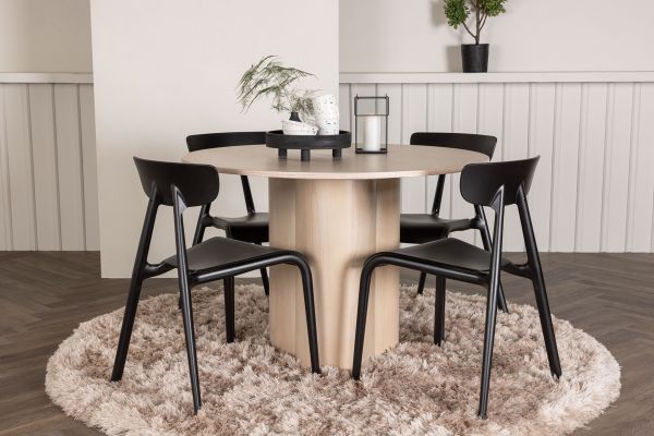 Imagine OliviaDiningTable-WhiteWashVeneer+UrsholmenDiningChair-BlackPolypropylene_4