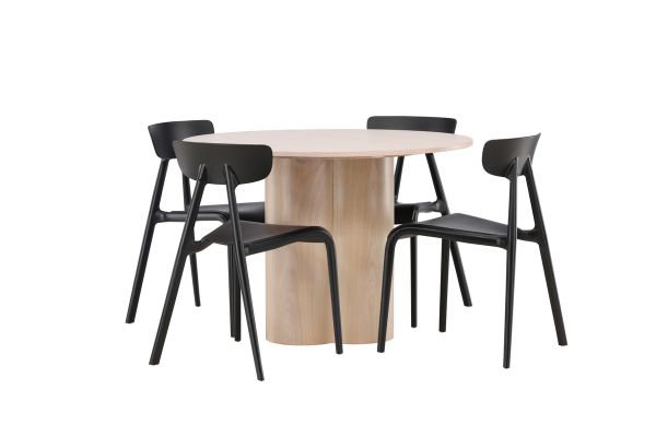 Imagine OliviaDiningTable-WhiteWashVeneer+UrsholmenDiningChair-BlackPolypropylene_4