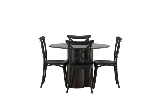 Imagine OliviaDiningTable-Mocca/MoccaVeneer+CrosettDiningChair-MatteBlack/MatteBlackPlastic_4