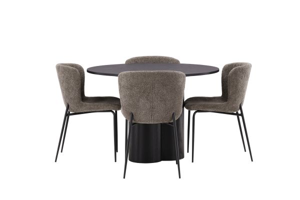 Imagine OliviaDiningTable-Black/BlackVeneer+ModestoDiningChair-Grey/SmokedBlackBoucle_4