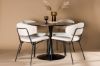 Imagine Masa de dining Glade - Negru / MDF negru + Scaun de dining Chico - Negru / Boucle alb _4