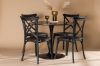 Imagine Masa de dining Glade - MDF negru / negru + Scaun de dining Crosett - Negru mat / Plastic negru mat _4