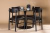 Imagine Glade Dining Table - Black / Black MDF +Montros Dining Chair - Natural / Natural Rubberwood _4