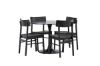 Imagine Glade Dining Table - Black / Black MDF +Montros Dining Chair - Natural / Natural Rubberwood _4