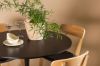 Imagine Masa de dining Glade - Negru / MDF negru + Scaun de dining Sanjos - Aspect de stejar / PU negru _4