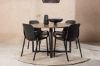 Imagine Masa de dining Durango - Negru / MDF nuc + Scaun de dining Baltimore - Negru / Plastic negru _4