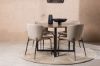 Imagine Masa de dining Durango - Negru / MDF Nuc + Scaun de dining Modesto - Gri / Boucle Negru Fumat _4