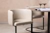 Imagine Masa de dining Durango - Negru / Nuc MDF + Scaun de dining Simrishamn - Negru / Bej TC-fabric _4