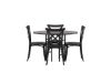 Imagine Masa de dining din Copenhaga - Negru / Furnir Mocca + Scaun de dining Crosett - Negru Mat / Plastic Negru Mat _4