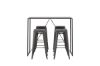 Imagine Brea Bar Table - Negru / MDF Negru + Scaun de Bar Tempe - Gri Închis / Metal _4