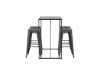 Imagine Brea Bar Table - Negru / MDF Negru + Scaun de Bar Tempe - Gri Închis / Metal _4