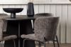 Imagine Masa de dining rotunda Bootcut - Negru / Faner negru + Scaun de dining Modesto - Gri / Boucle negru afumat _4