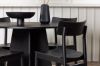 Imagine Masa de dining Bootcut - Negru / Furnir negru +Scaun de dining Montros - Natural / Lemn de cauciuc natural _4