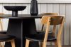 Imagine Masa rotunda de dining Bootcut - Negru / negru Fanéer + Scaun de dining Sanjos - Aspect stejar / PU negru _4