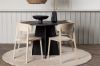 Imagine Bootcut Round Dining Table - Black / Black Fanéer +Åstol Dining Chair - Nature Wood plastic composite _4