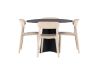 Imagine Bootcut Round Dining Table - Black / Black Fanéer +Åstol Dining Chair - Nature Wood plastic composite _4