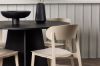 Imagine Bootcut Round Dining Table - Black / Black Fanéer +Åstol Dining Chair - Nature Wood plastic composite _4