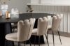 Imagine Masa de dining ovala Bootcut - Negru / Furnir Negru + Scaun Limhamn Light - Negru / Catifea Bej _6