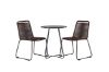 Imagine Vă rugăm să traduceți complet Bacong Cafetable Steel - Negru / Rotund ø60 ** + Lindos Diningchair Aluminiu - Negru / _2