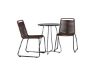 Imagine Vă rugăm să traduceți complet Bacong Cafetable Steel - Negru / Rotund ø60 ** + Lindos Diningchair Aluminiu - Negru / _2