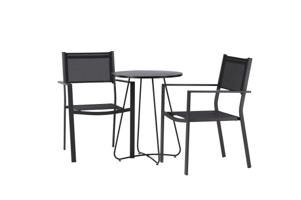 Imagine Bacong Cafetable Steel - Negru / Rotund ø60** + Copacabana Scaun Stivuitor - Negru/Negru - Înlocuiește 4131-408 _2