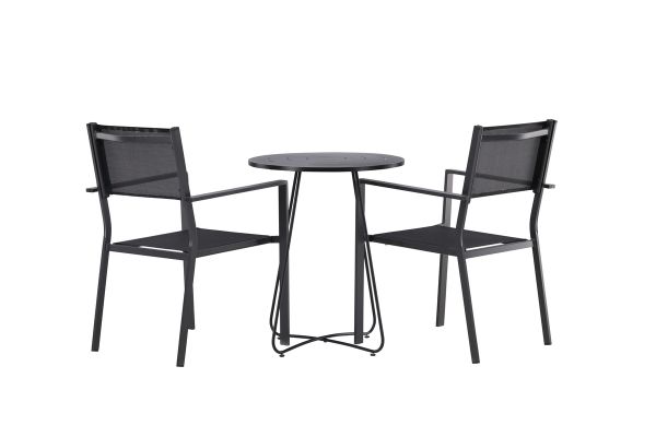 Imagine Bacong Cafetable Steel - Negru / Rotund ø60** + Copacabana Scaun Stivuitor - Negru/Negru - Înlocuiește 4131-408 _2