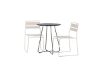 Imagine Bacong Cafetable Steel - Negru / Rotund ø60** + Lina Dining Chair - Bej _2