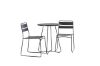 Imagine Bacong Cafetable Steel - Negru / Rotund ø60 ** + Scaun de dining Lina - Negru _2