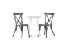 Imagine Masa de cafea Bacong Cafetable din otel - Bej / Rotunda ø60** + Scaun Tablas Diningchair din aluminiu - Negru / _2