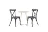 Imagine Masa de cafea Bacong Cafetable din otel - Bej / Rotunda ø60** + Scaun Tablas Diningchair din aluminiu - Negru / _2