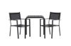 Imagine Borneo Cafetable Aluminium - Negru / Kvadrat 70*70* + Scaun empilabil Copacabana - Negru/Negru - Înlocuiește 4131-408 _2