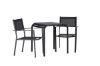 Imagine Borneo Cafetable Aluminium - Negru / Kvadrat 70*70* + Scaun empilabil Copacabana - Negru/Negru - Înlocuiește 4131-408 _2