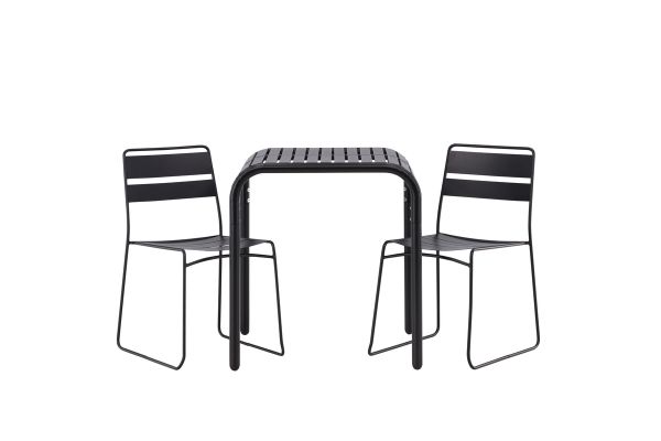 Imagine Borneo Cafetable Aluminium - Black / Kvadrat 70*70* +Lina Dining Chair - Black _2